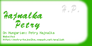 hajnalka petry business card